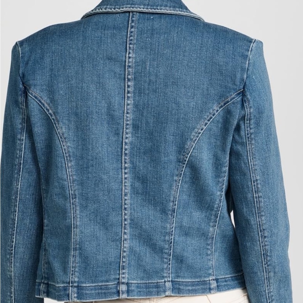 L'AGENCE Double-Breasted Crop Denim Jacket in Size 0 - Picture 4 of 9